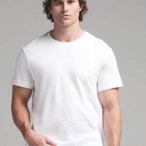 New Skims Cotton Mens Classic T-Shirt Color White Size Small